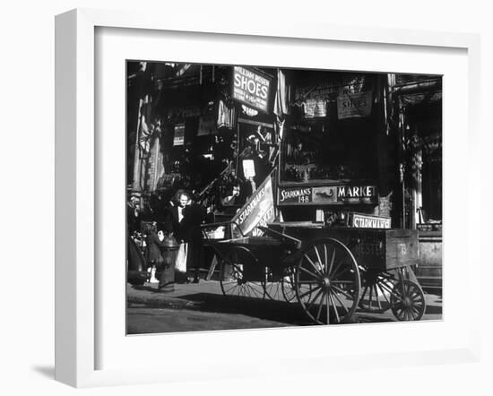 Lower East Side Jewish District in Nyc C. 1890 : Hester Street-null-Framed Photo