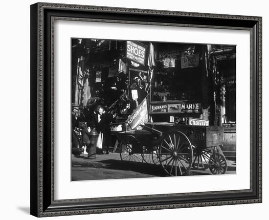 Lower East Side Jewish District in Nyc C. 1890 : Hester Street-null-Framed Photo