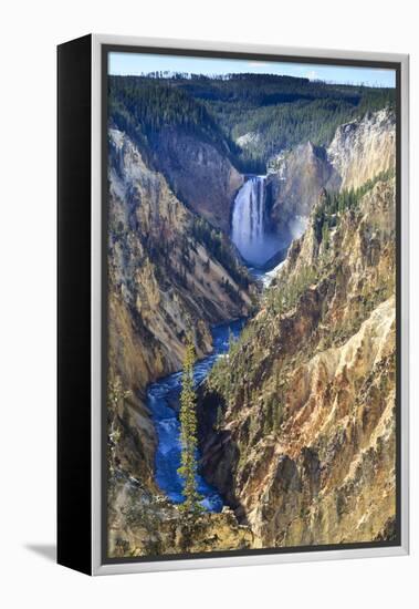 Lower Falls and the Grand Canyon of the Yellowstone, Yellowstone National Park, Wyoming, Usa-Eleanor Scriven-Framed Premier Image Canvas