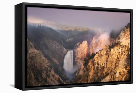 Lower Falls at sunrise from Artist Point, Yellowstone National Park.-Adam Jones-Framed Premier Image Canvas