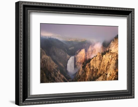 Lower Falls at sunrise from Artist Point, Yellowstone National Park.-Adam Jones-Framed Photographic Print