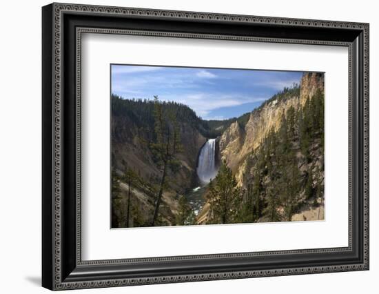 Lower Falls from Red Rock Point, Yellowstone Nat'l Pk, UNESCO Site, Wyoming, USA-Peter Barritt-Framed Photographic Print