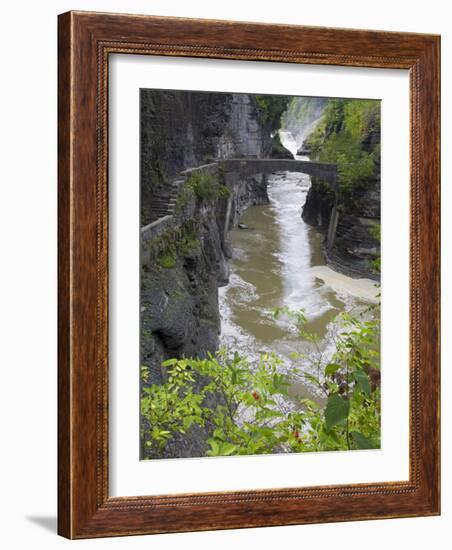 Lower Falls in Letchworth State Park, Rochester, New York State, USA-Richard Cummins-Framed Photographic Print