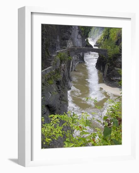 Lower Falls in Letchworth State Park, Rochester, New York State, USA-Richard Cummins-Framed Photographic Print