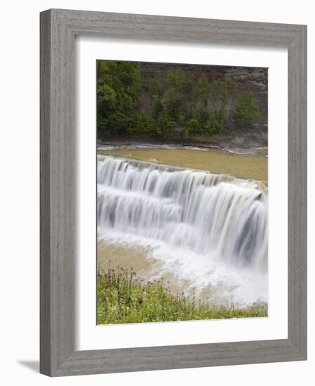 Lower Falls in Letchworth State Park, Rochester, New York State, USA-Richard Cummins-Framed Photographic Print