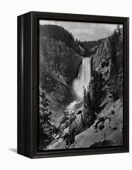 Lower Falls in the Grand Canyon of the Yellowstone-null-Framed Premier Image Canvas