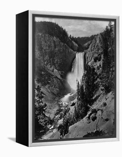Lower Falls in the Grand Canyon of the Yellowstone-null-Framed Premier Image Canvas