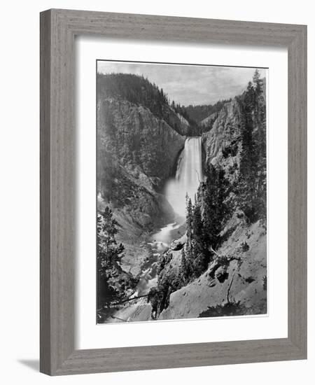 Lower Falls in the Grand Canyon of the Yellowstone-Library of Congress-Framed Photographic Print