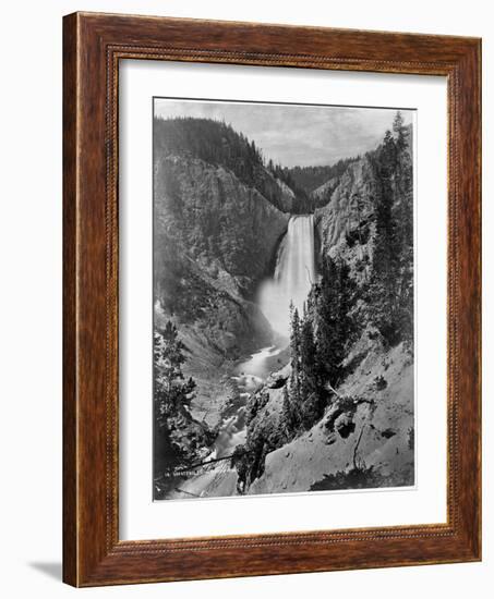 Lower Falls in the Grand Canyon of the Yellowstone-Library of Congress-Framed Photographic Print