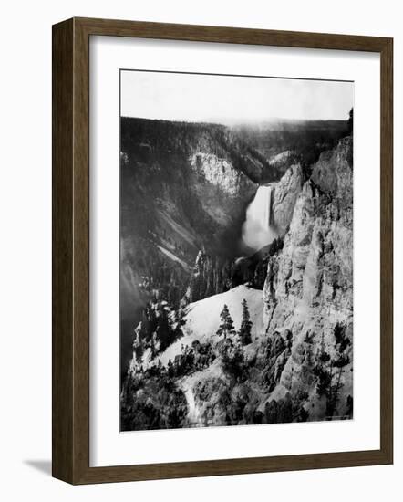 Lower Falls of the Yellowstone Recorded by Pioneer Photographer William Henry Jackson-null-Framed Photographic Print