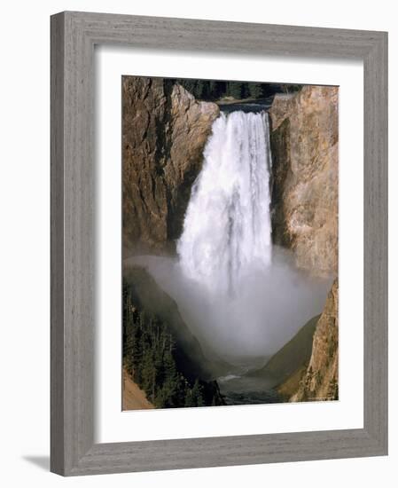 Lower Falls of the Yellowstone River in Yellowstone National Park-Eliot Elisofon-Framed Photographic Print