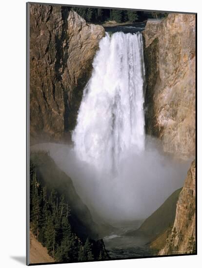 Lower Falls of the Yellowstone River in Yellowstone National Park-Eliot Elisofon-Mounted Photographic Print