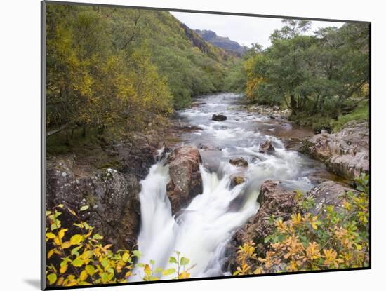 Lower Falls on the Water of Nevis in Autumn, Glen Nevis, Near Fort William-Ruth Tomlinson-Mounted Photographic Print