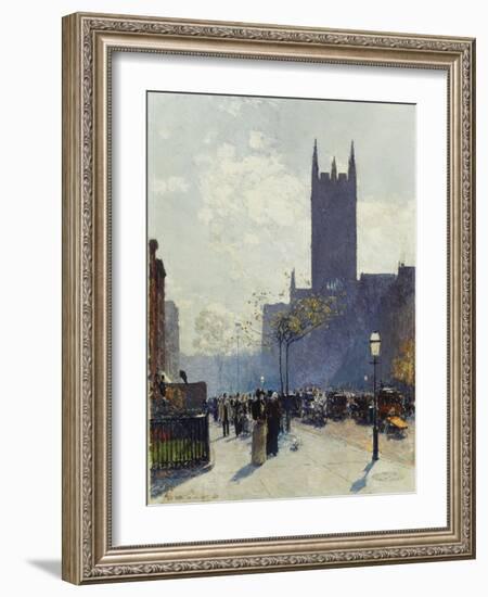 Lower Fifth Avenue. 1890-Frederick Childe Hassam-Framed Giclee Print