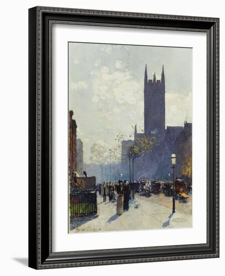 Lower Fifth Avenue, 1890-Childe Hassam-Framed Giclee Print