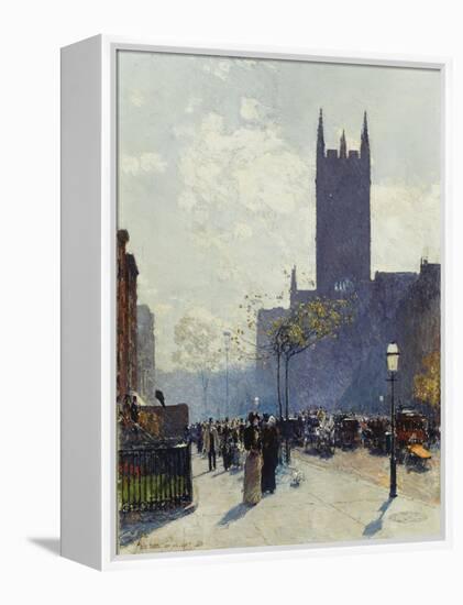 Lower Fifth Avenue, 1890-Childe Hassam-Framed Premier Image Canvas