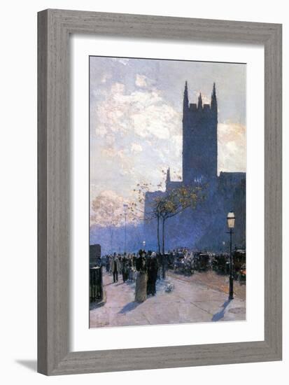 Lower Fifth Avenue-Childe Hassam-Framed Art Print