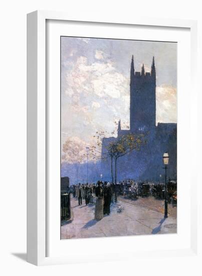 Lower Fifth Avenue-Childe Hassam-Framed Art Print