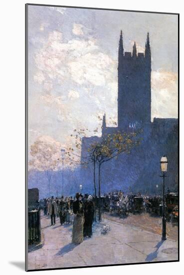 Lower Fifth Avenue-Childe Hassam-Mounted Art Print