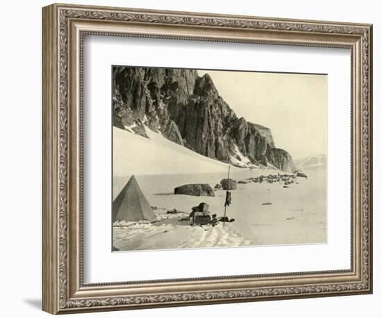 'Lower Glacier Depot. The stores were buried in the snow', c1908, (1909)-Unknown-Framed Photographic Print