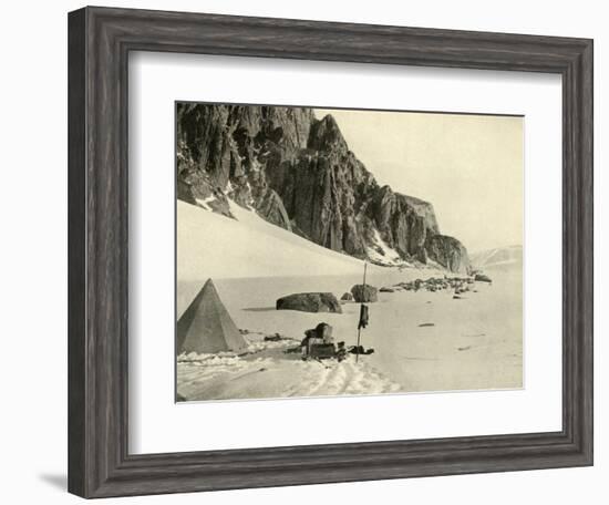 'Lower Glacier Depot. The stores were buried in the snow', c1908, (1909)-Unknown-Framed Photographic Print