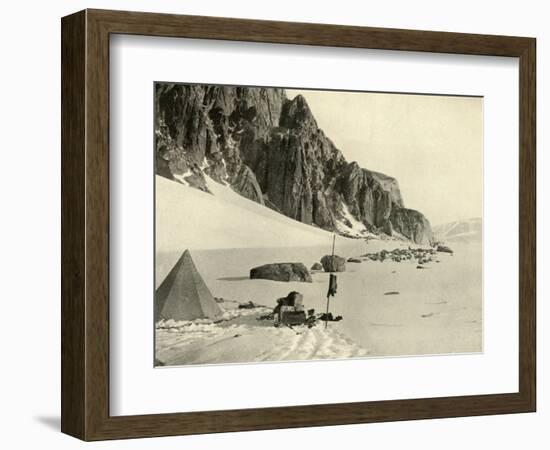 'Lower Glacier Depot. The stores were buried in the snow', c1908, (1909)-Unknown-Framed Photographic Print