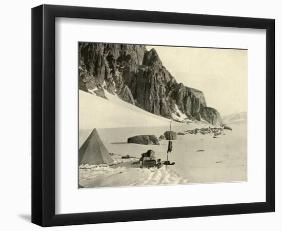 'Lower Glacier Depot. The stores were buried in the snow', c1908, (1909)-Unknown-Framed Photographic Print