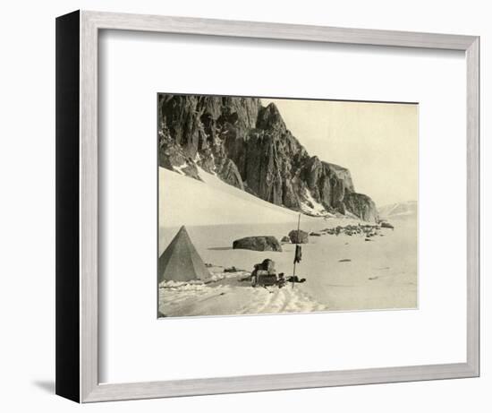 'Lower Glacier Depot. The stores were buried in the snow', c1908, (1909)-Unknown-Framed Photographic Print