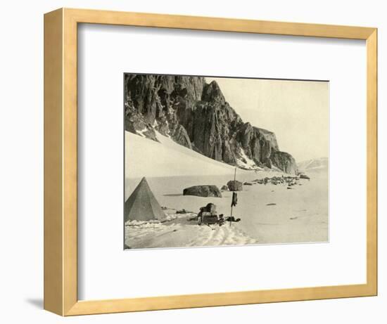 'Lower Glacier Depot. The stores were buried in the snow', c1908, (1909)-Unknown-Framed Photographic Print