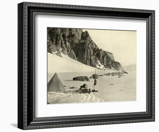 'Lower Glacier Depot. The stores were buried in the snow', c1908, (1909)-Unknown-Framed Photographic Print