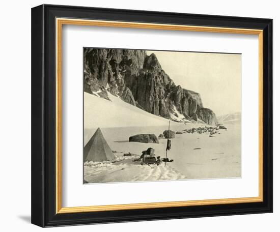 'Lower Glacier Depot. The stores were buried in the snow', c1908, (1909)-Unknown-Framed Photographic Print