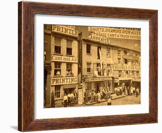 Lower Hudson Street, N.Y.C., 1865-null-Framed Photographic Print