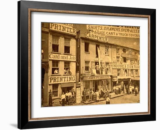 Lower Hudson Street, N.Y.C., 1865-null-Framed Photographic Print