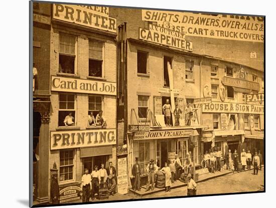 Lower Hudson Street, N.Y.C., 1865-null-Mounted Photographic Print