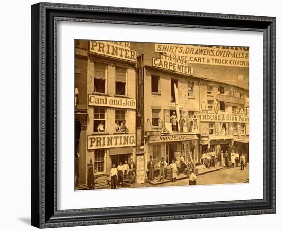 Lower Hudson Street, N.Y.C., 1865-null-Framed Photographic Print