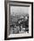 Lower Manhattan and Ferry Docks with Aid of a Telephoto Lens over the Rooftops in Staten Island-Andreas Feininger-Framed Photographic Print