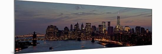 Lower Manhattan at dusk-Richard Berenholtz-Mounted Art Print