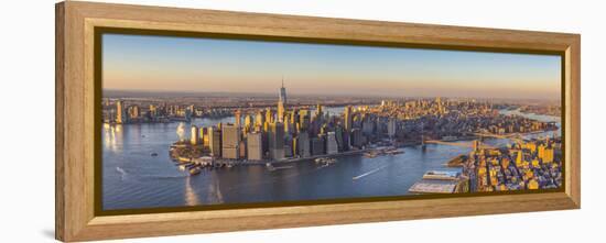 Lower Manhattan from Brooklyn, New York City, New York, USA-Jon Arnold-Framed Premier Image Canvas