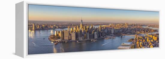 Lower Manhattan from Brooklyn, New York City, New York, USA-Jon Arnold-Framed Premier Image Canvas