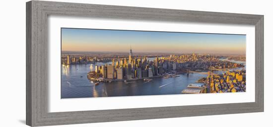 Lower Manhattan from Brooklyn, New York City, New York, USA-Jon Arnold-Framed Photographic Print