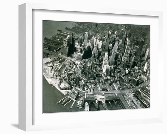 Lower Manhattan, New York, June 1947-null-Framed Photo