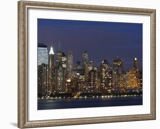 Lower Manhattan Skyline Across the Hudson River, New York City, New York, USA-Amanda Hall-Framed Photographic Print