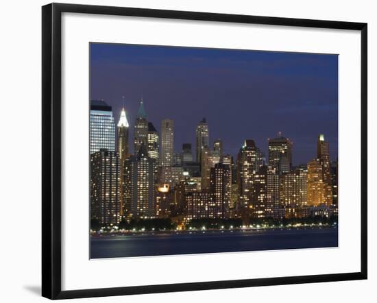 Lower Manhattan Skyline Across the Hudson River, New York City, New York, USA-Amanda Hall-Framed Photographic Print