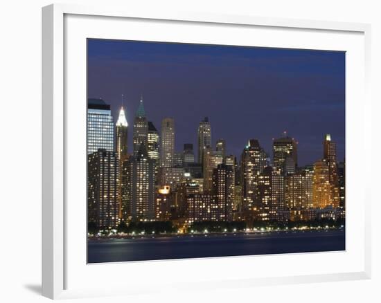 Lower Manhattan Skyline Across the Hudson River, New York City, New York, USA-Amanda Hall-Framed Photographic Print