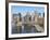 Lower Manhattan Skyline and Brooklyn Bridge-Alan Schein-Framed Photographic Print