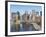 Lower Manhattan Skyline and Brooklyn Bridge-Alan Schein-Framed Photographic Print