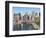 Lower Manhattan Skyline and Brooklyn Bridge-Alan Schein-Framed Photographic Print