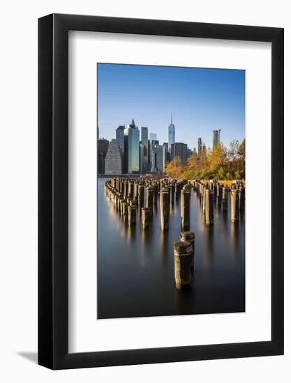 Lower Manhattan Skyline at Sunset from Brooklyn Bridge Park, Brooklyn, New York, USA-Stefano Politi Markovina-Framed Photographic Print