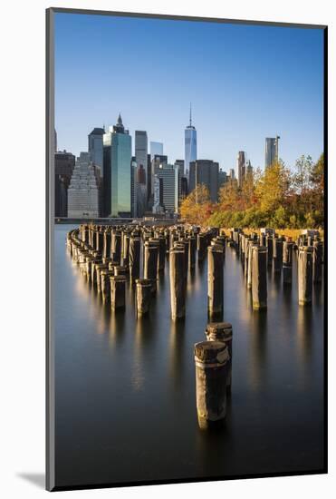 Lower Manhattan Skyline at Sunset from Brooklyn Bridge Park, Brooklyn, New York, USA-Stefano Politi Markovina-Mounted Photographic Print