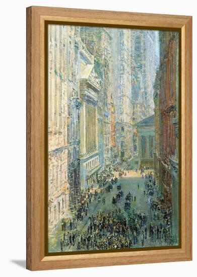 Lower Manhattan-Childe Hassam-Framed Stretched Canvas